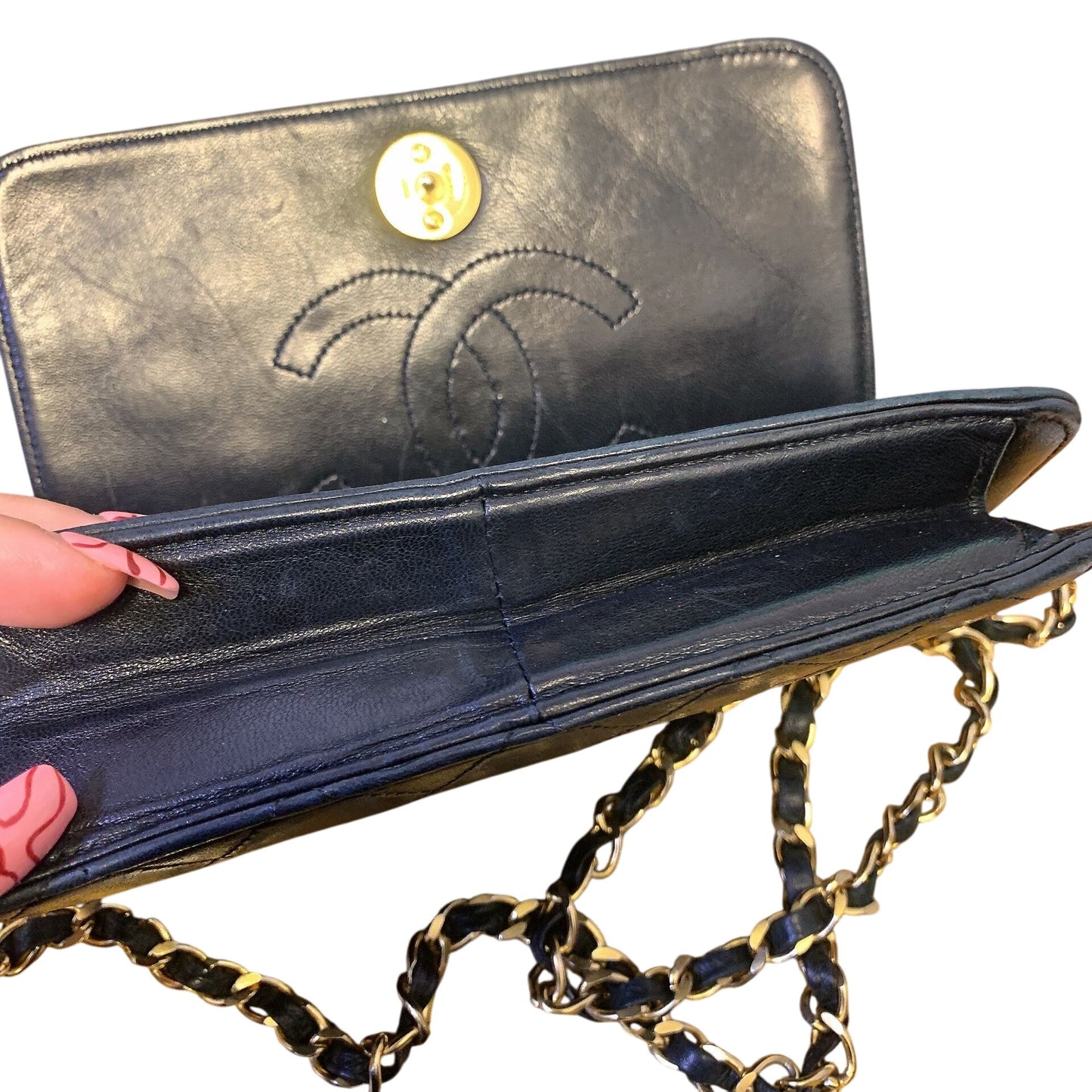 Chanel Black Quilted Leather Crossbody