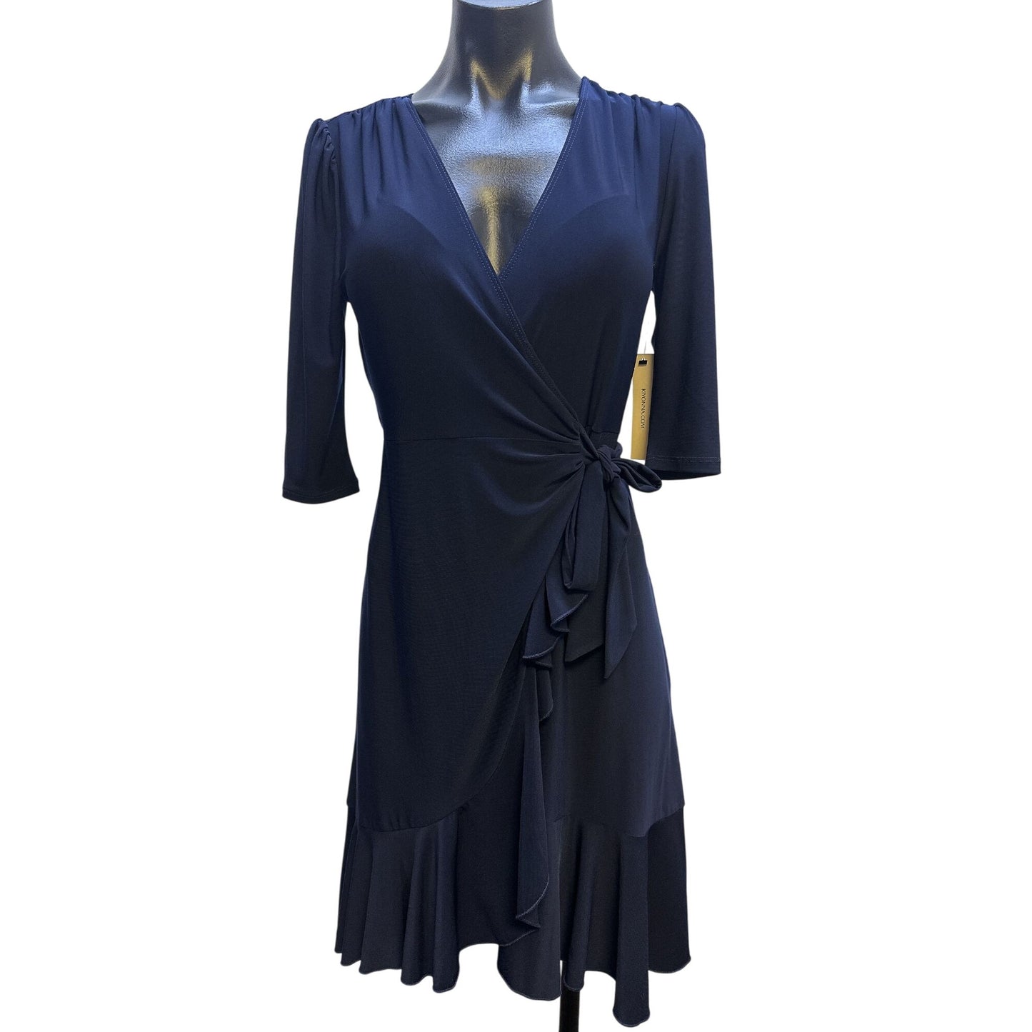 NWT Kiyonna Navy Wrap Dress Size Small