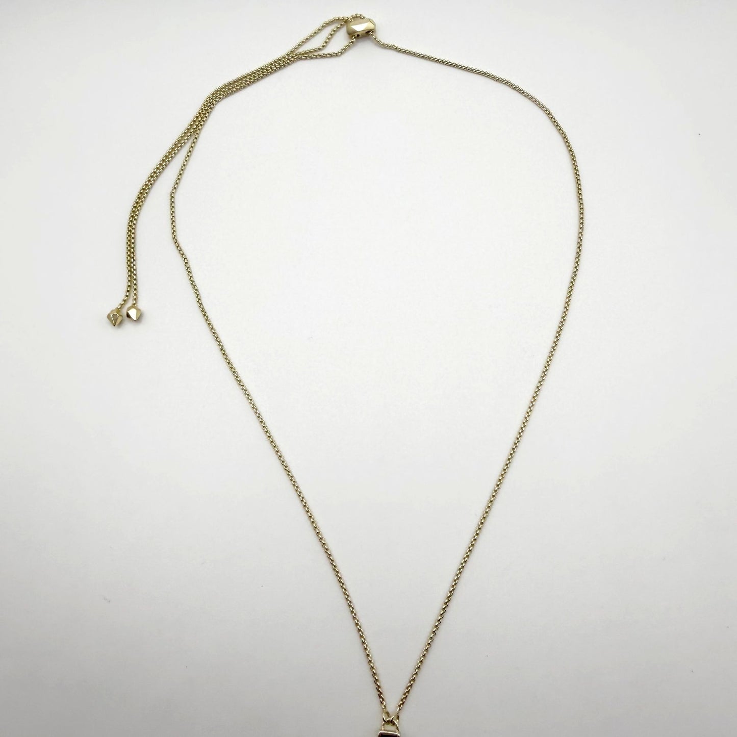 Kendra Scott Lilly Lariat Gold-Tone Green Sage Druzy Pendant Necklace