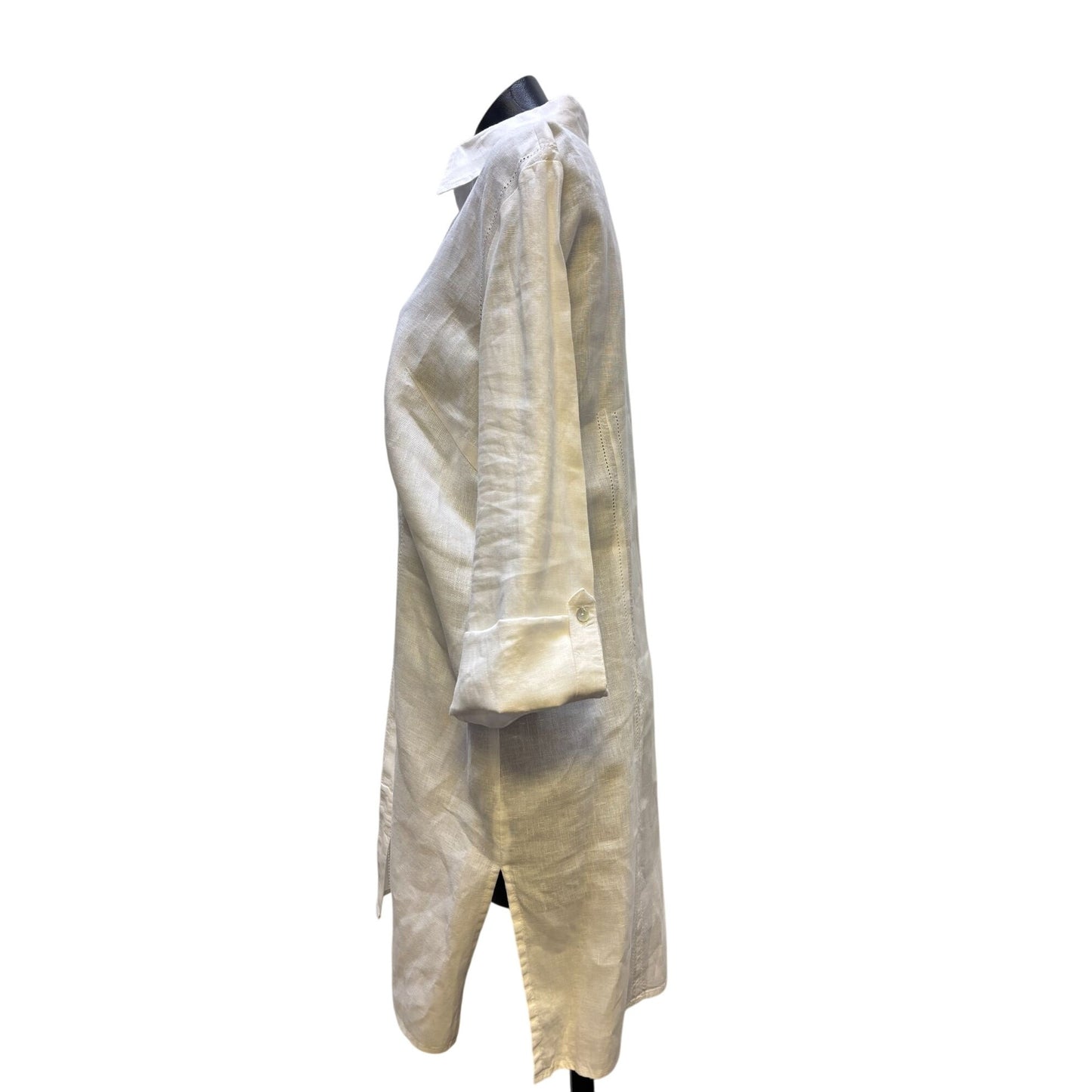 Edward Linen White Long Blouse L