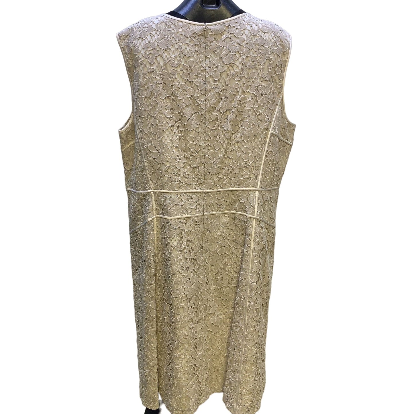 *Lafayette 148 Ivory Lined Lace Sleeveless Dress Size 22W