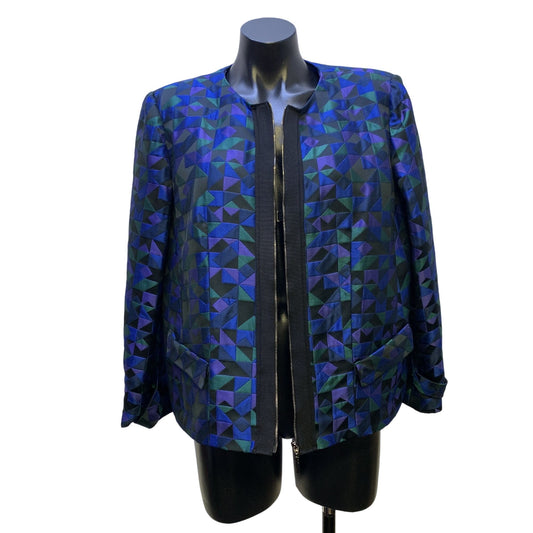 *Armani Collezioni Black & Blue Jacket Size 14