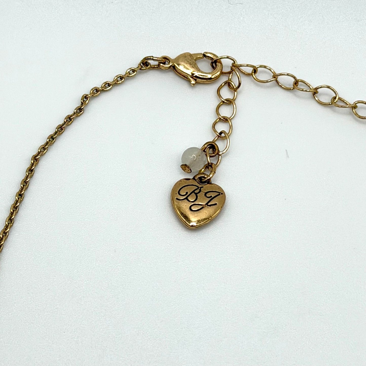 Betsey Johnson Rainbow Heart Pendant Necklace Gold-Tone