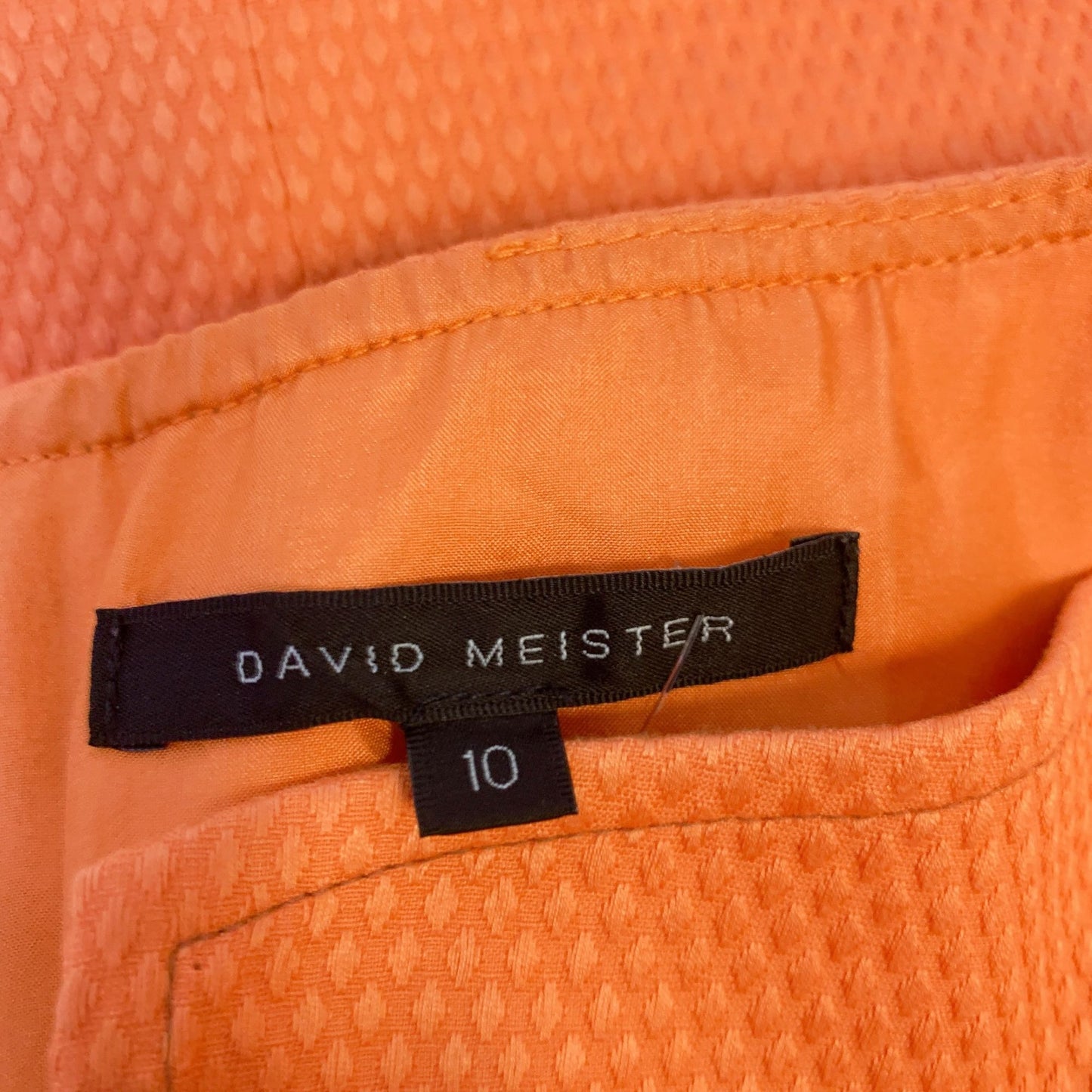 *David Meister Orange Sheath Dress Size 10