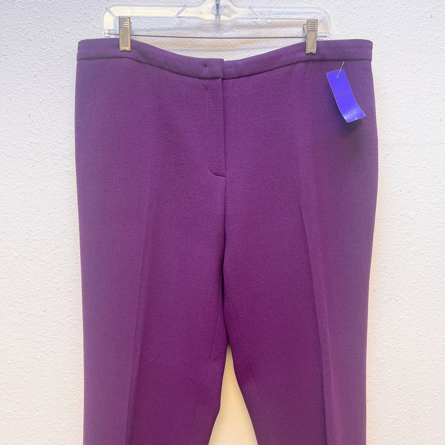 Escada Grape Front Zip Lined Trousers Size 8