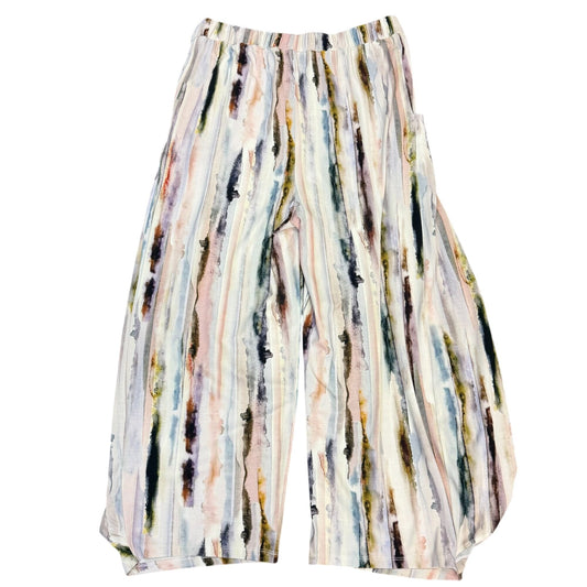 NWT Kozan Abstract Striped Lightweight Pants In Pink Multi Size L