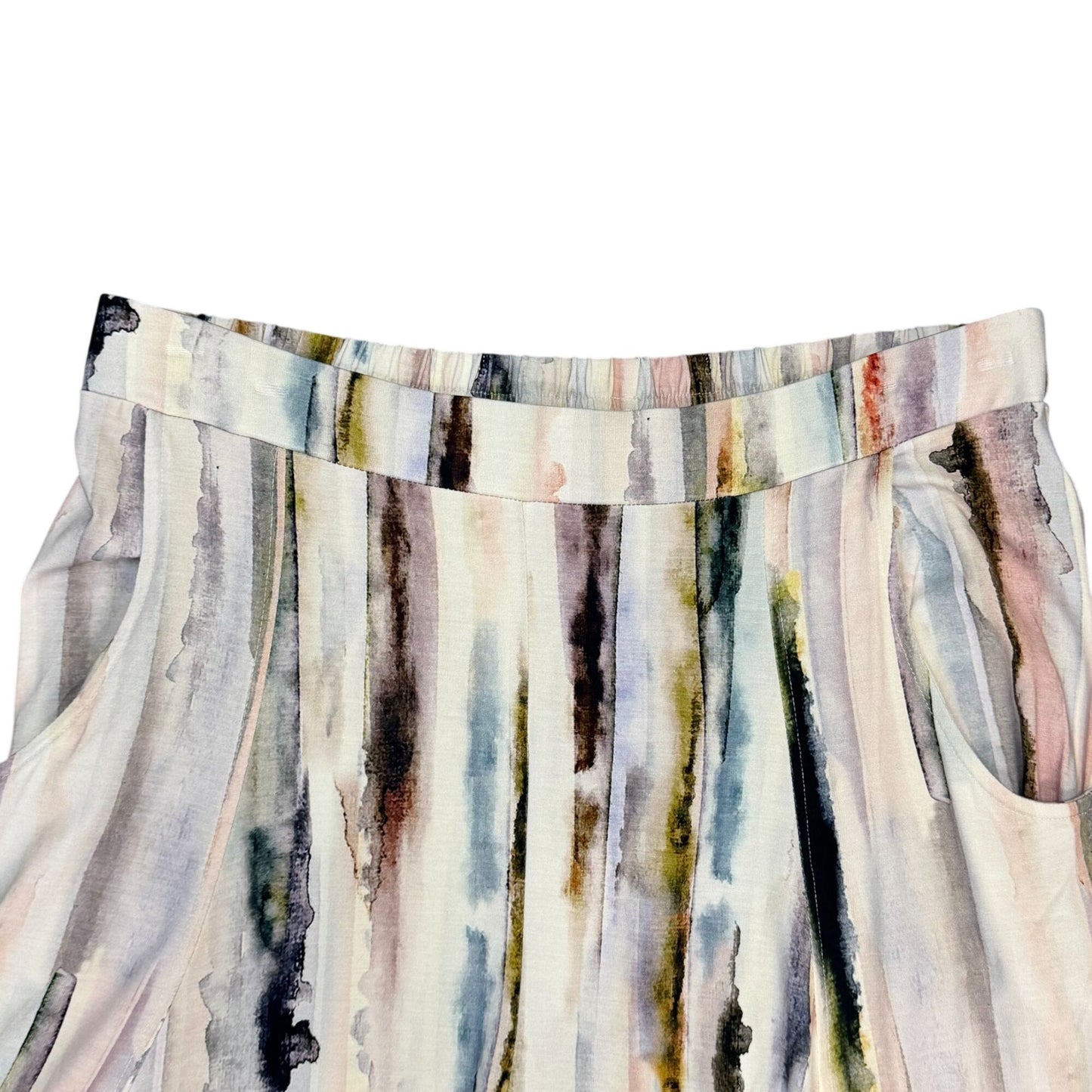 NWT Kozan Abstract Striped Lightweight Pants In Pink Multi Size L
