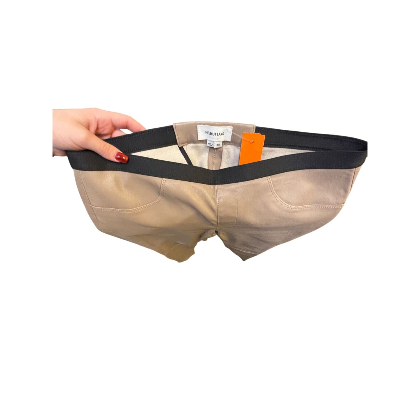 Helmut Lang Lamb Leather Pants Cocoa Size 10