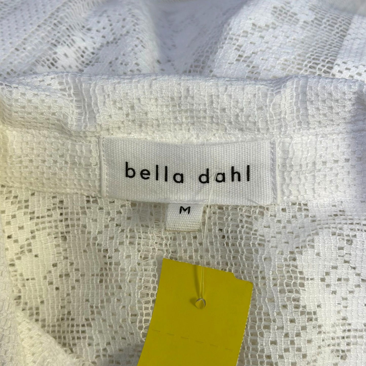 Bella Dahl White Lace Button-Down Blouse Long Sleeve M