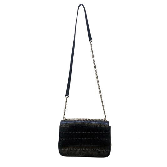 DKNY Black Embossed Crossbody Bag With Chain Strap