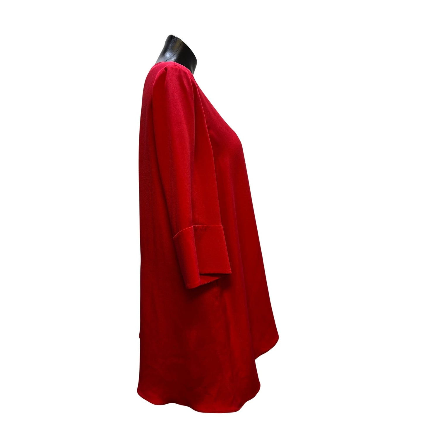 St. John Red Asymmetric Hem Blouse Size S