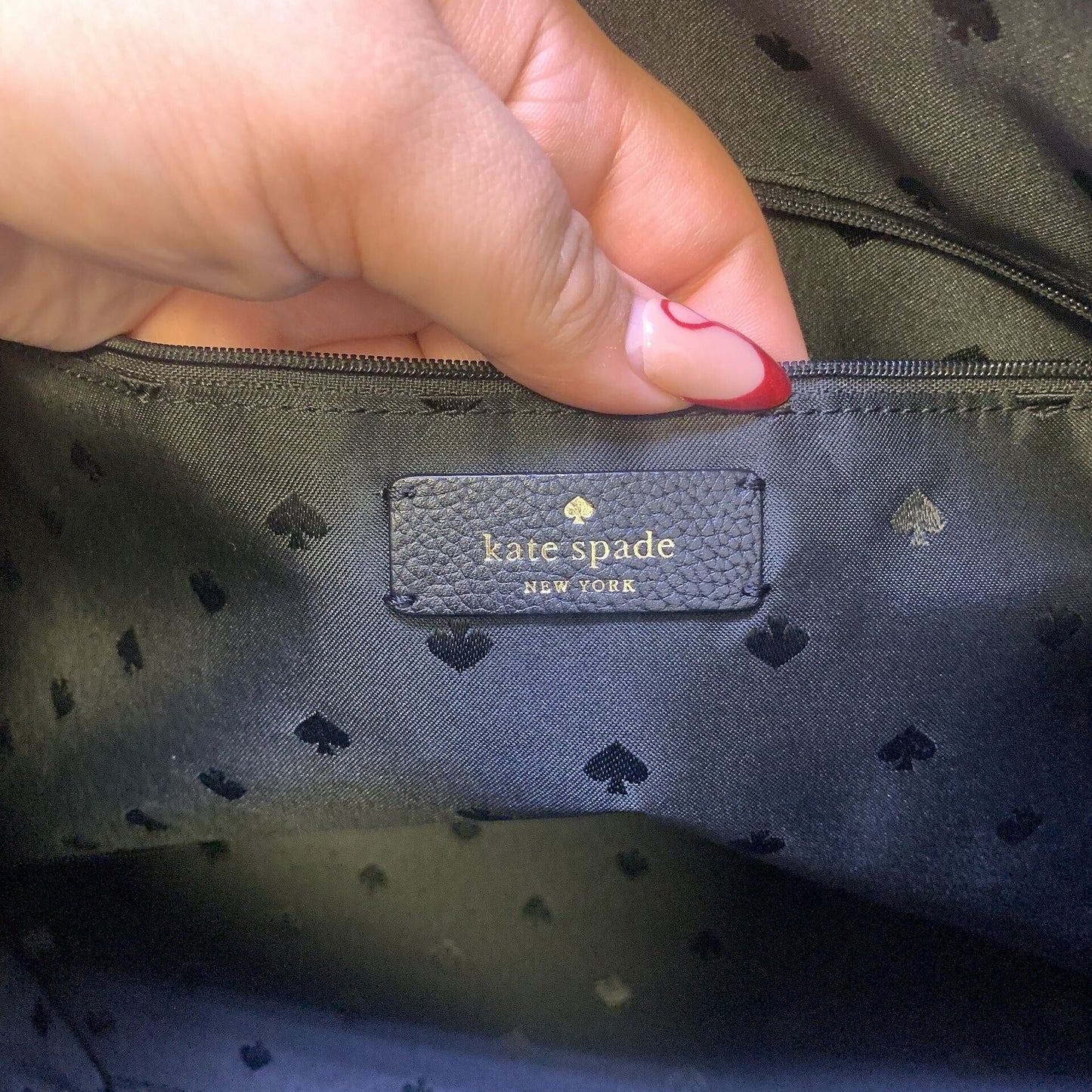 Kate Spade New York Black Leather Tote Bag