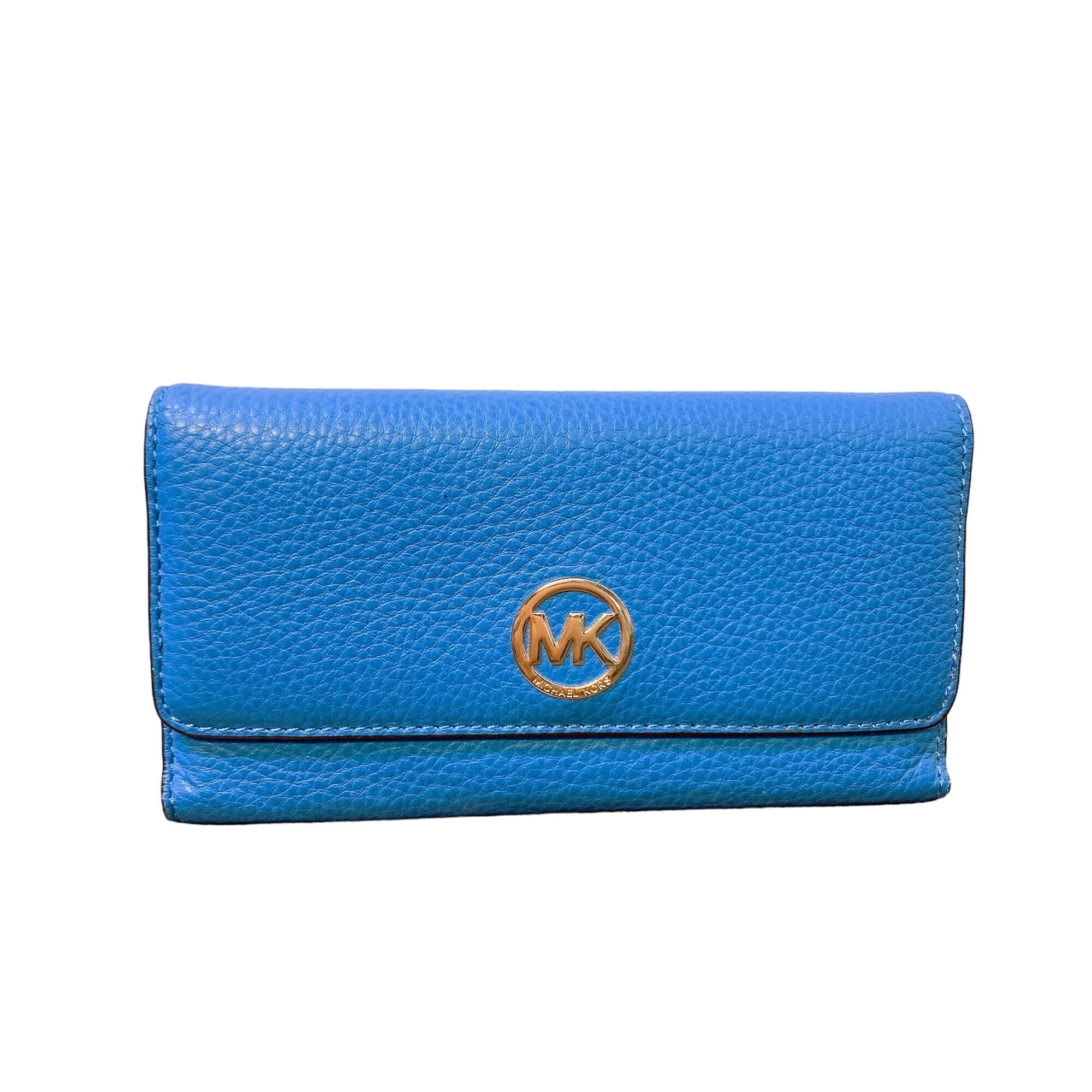 MK blue wallet best sale