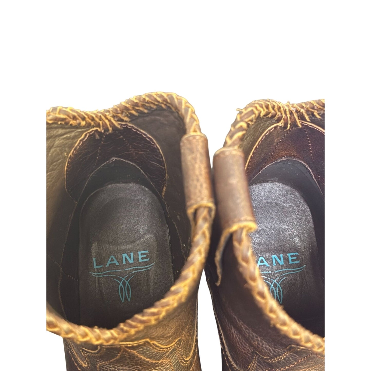 Lane Brown Leather Ankle Boots Size 6