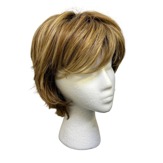 Rene Of Paris Short Layered Synthetic Wig In Blonde Highlights
