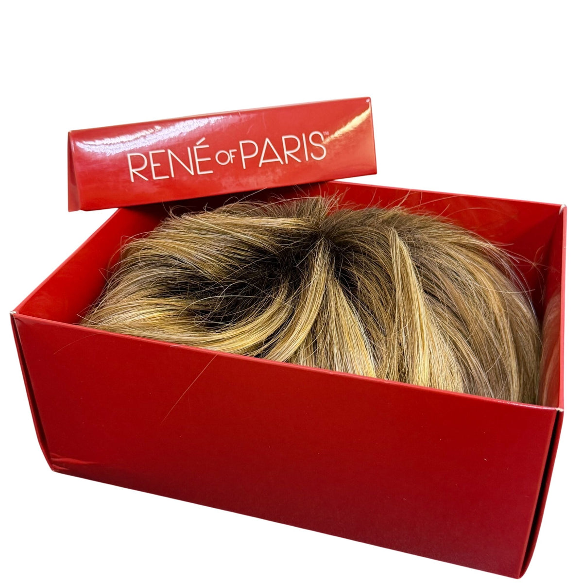 Rene Of Paris Short Layered Synthetic Wig In Blonde Highlights