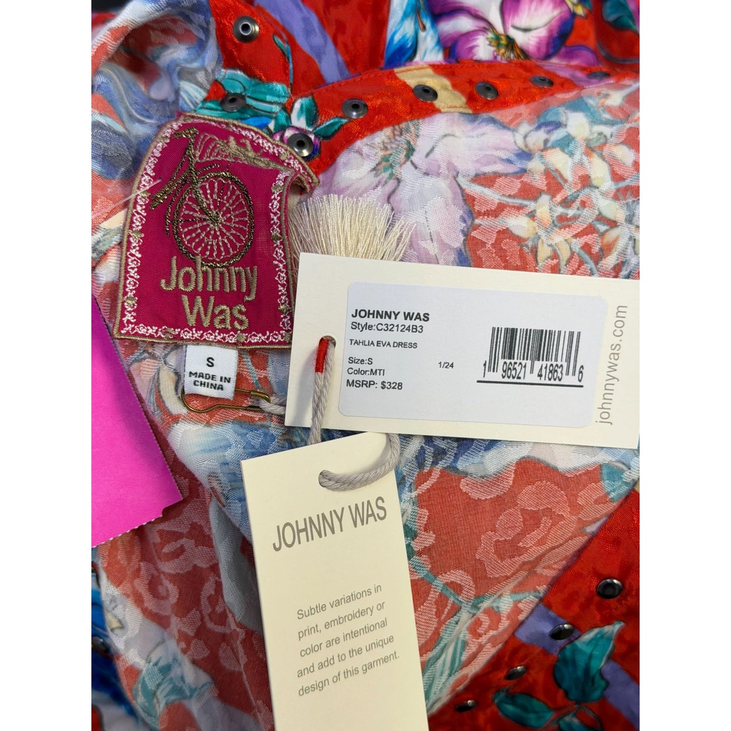 NWT Johnny Was Tahlia Eva Maxi Dress Red Multicolor Floral S
