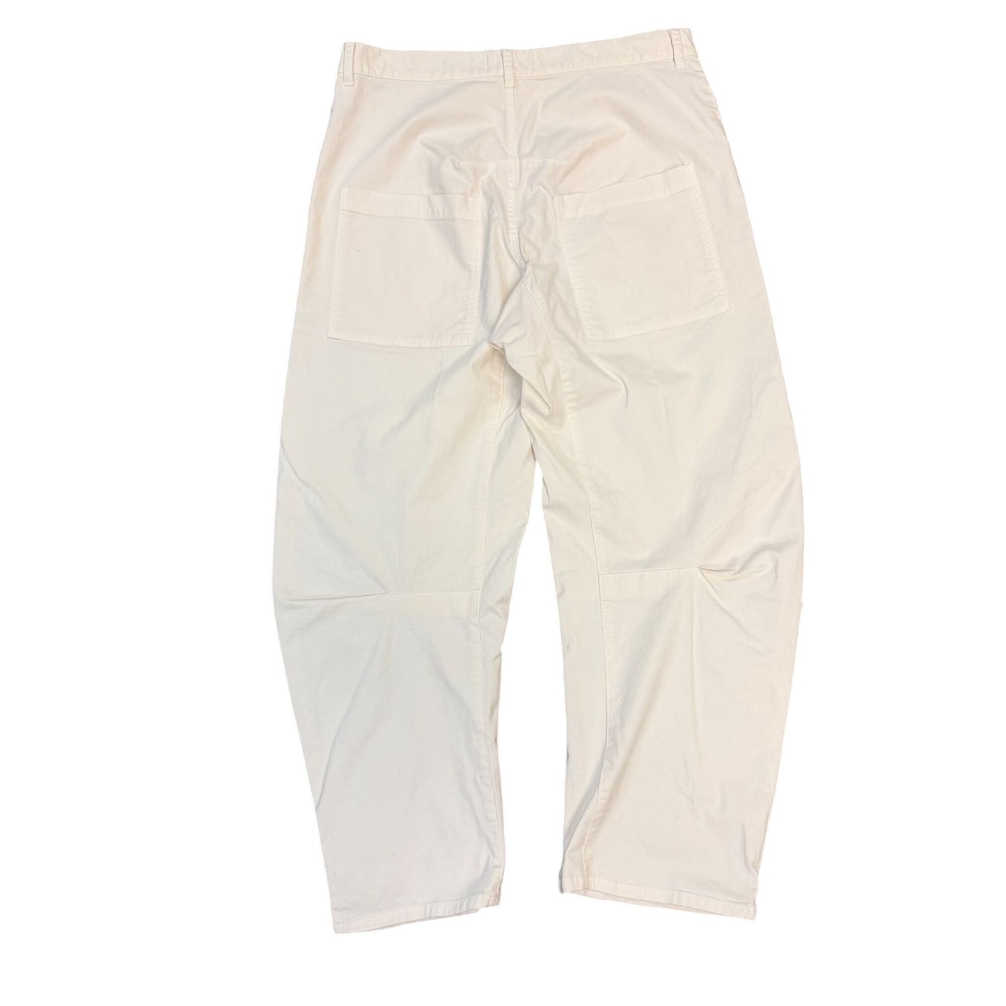 Nili Lotan Cream Wide-Leg Utility Pants Cotton Blend  Size 6
