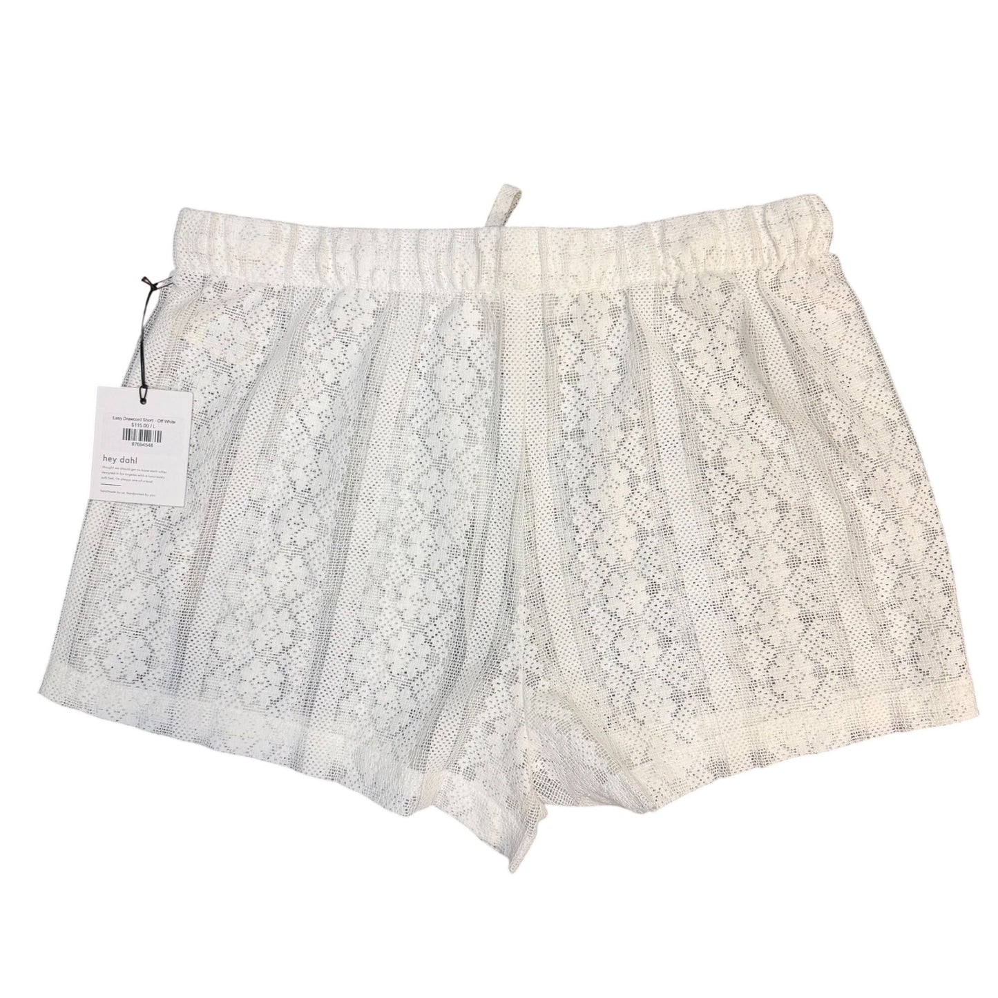 NWT Bella Dahl Easy Drawcord Lace Shorts Off-White Size L