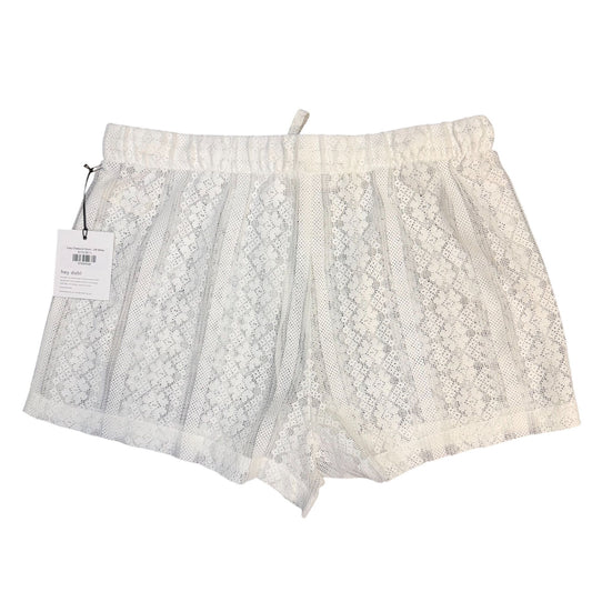 NWT Bella Dahl Easy Drawcord Lace Shorts Off-White Size L