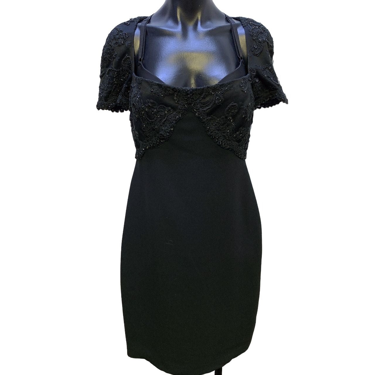 *Badgley Mischka Black Vintage Dress Size 8