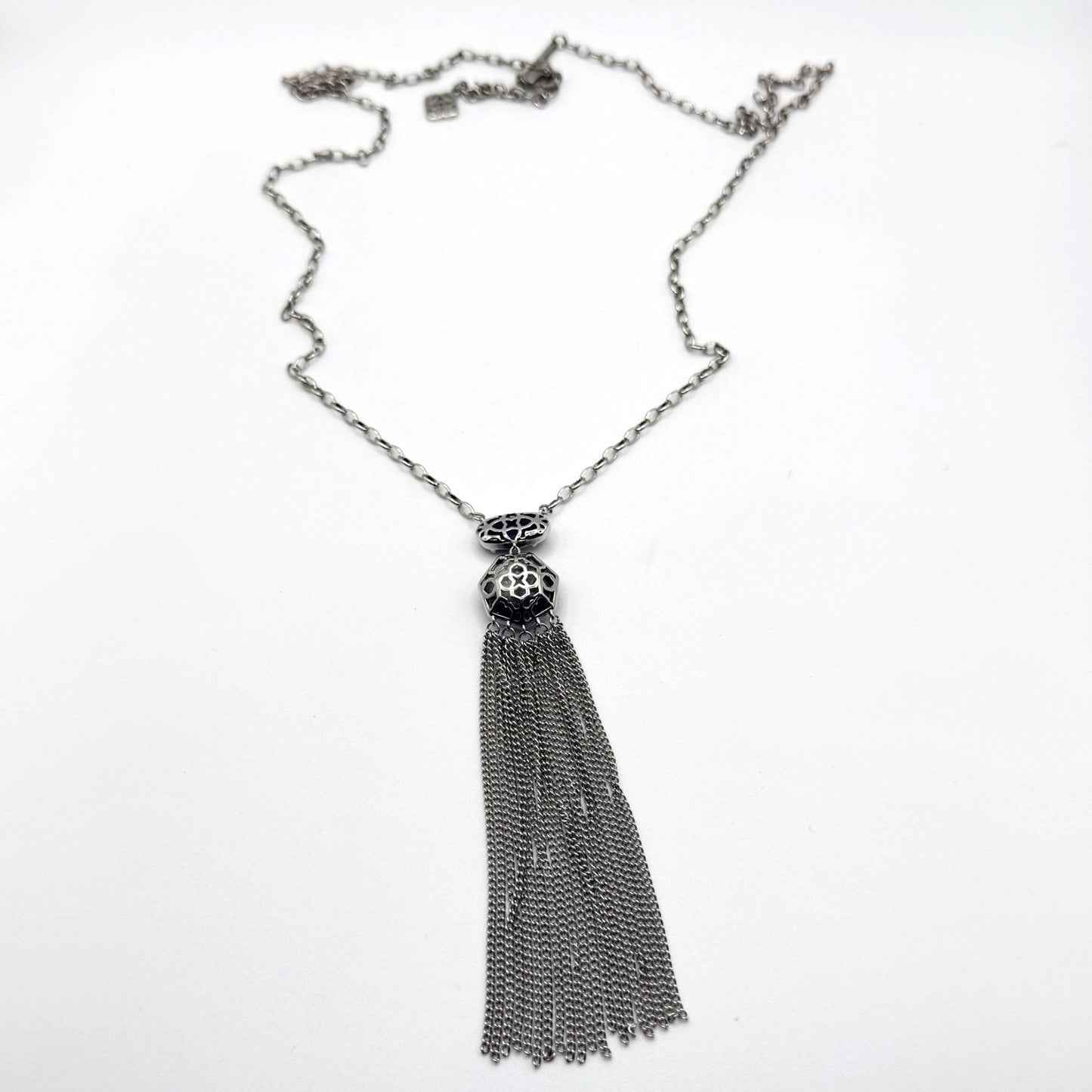 Kendra Scott Tae Pendant Long Necklace With Silver Chain