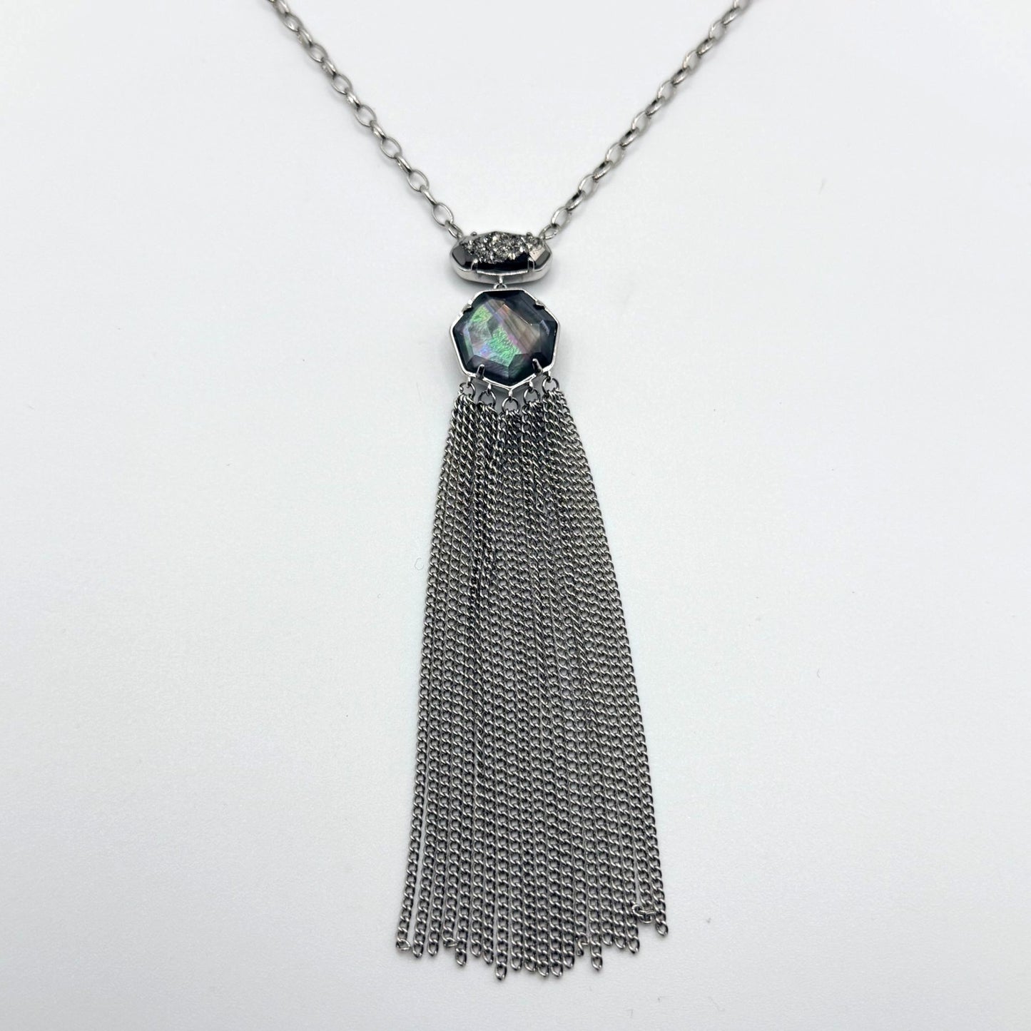 Kendra Scott Tae Pendant Long Necklace With Silver Chain