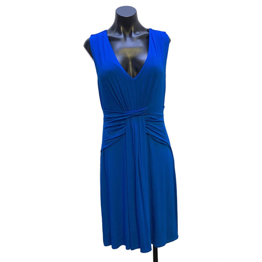NWT Boston Proper Cobalt Blue Sleeveless Dress w/Front Detail Size Medium