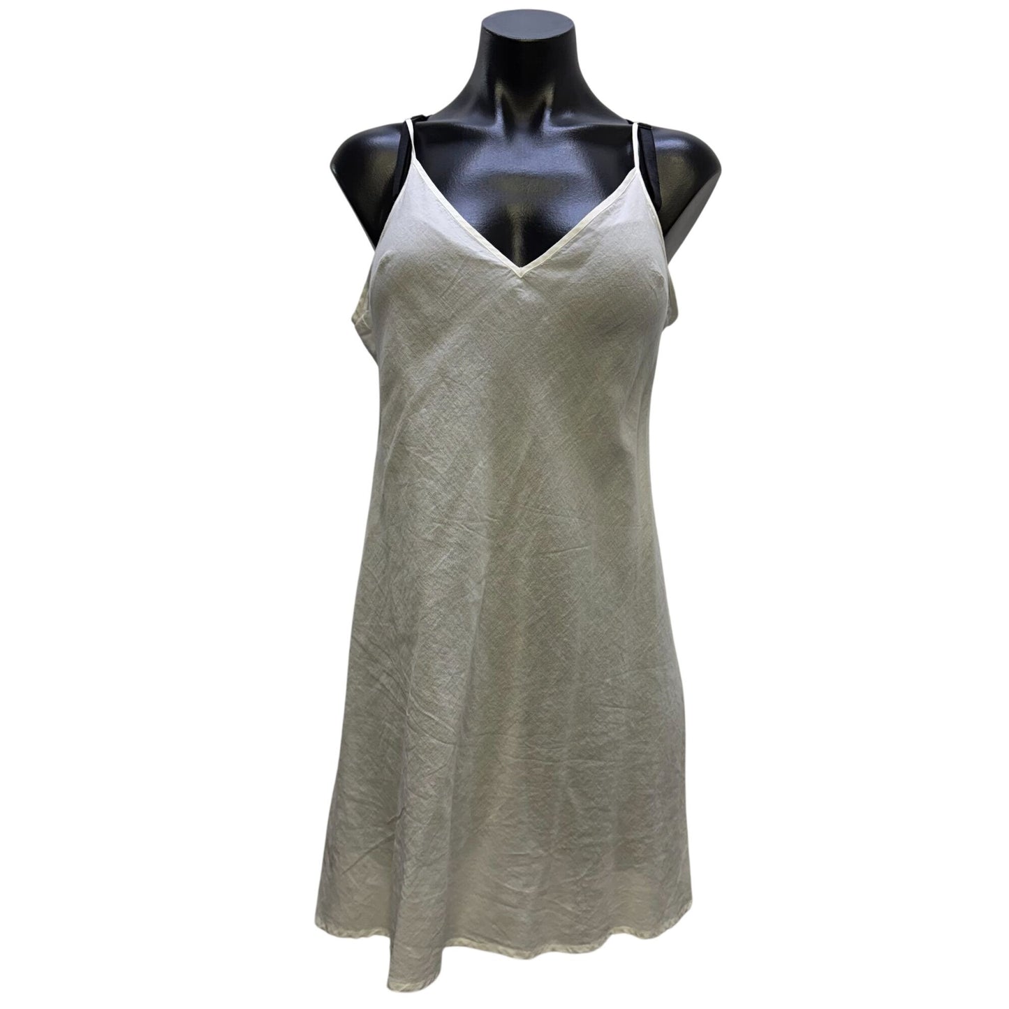 Johnny Was Workshop White Embroidered Tunic Dress W/ Slip Size M