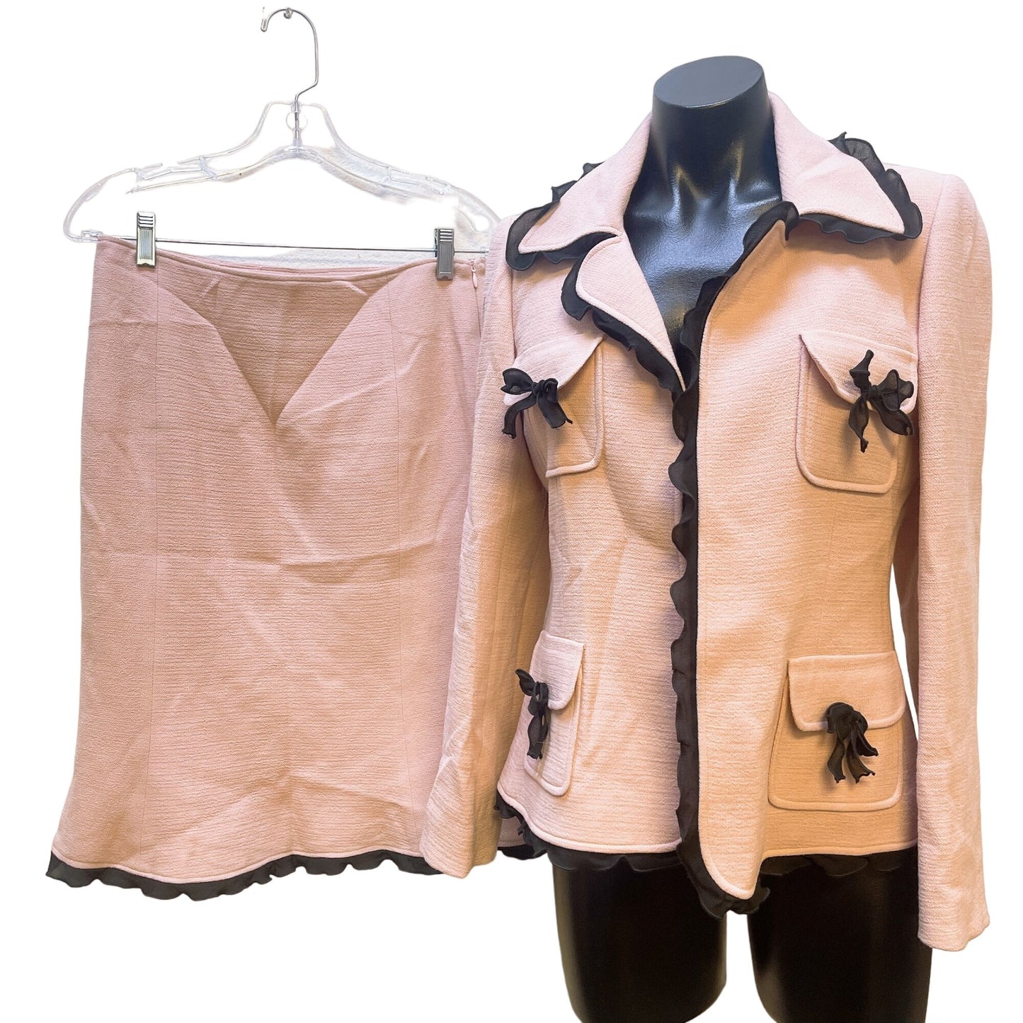 Ecaille Pink 2pc Skirt & Blazer Size 10