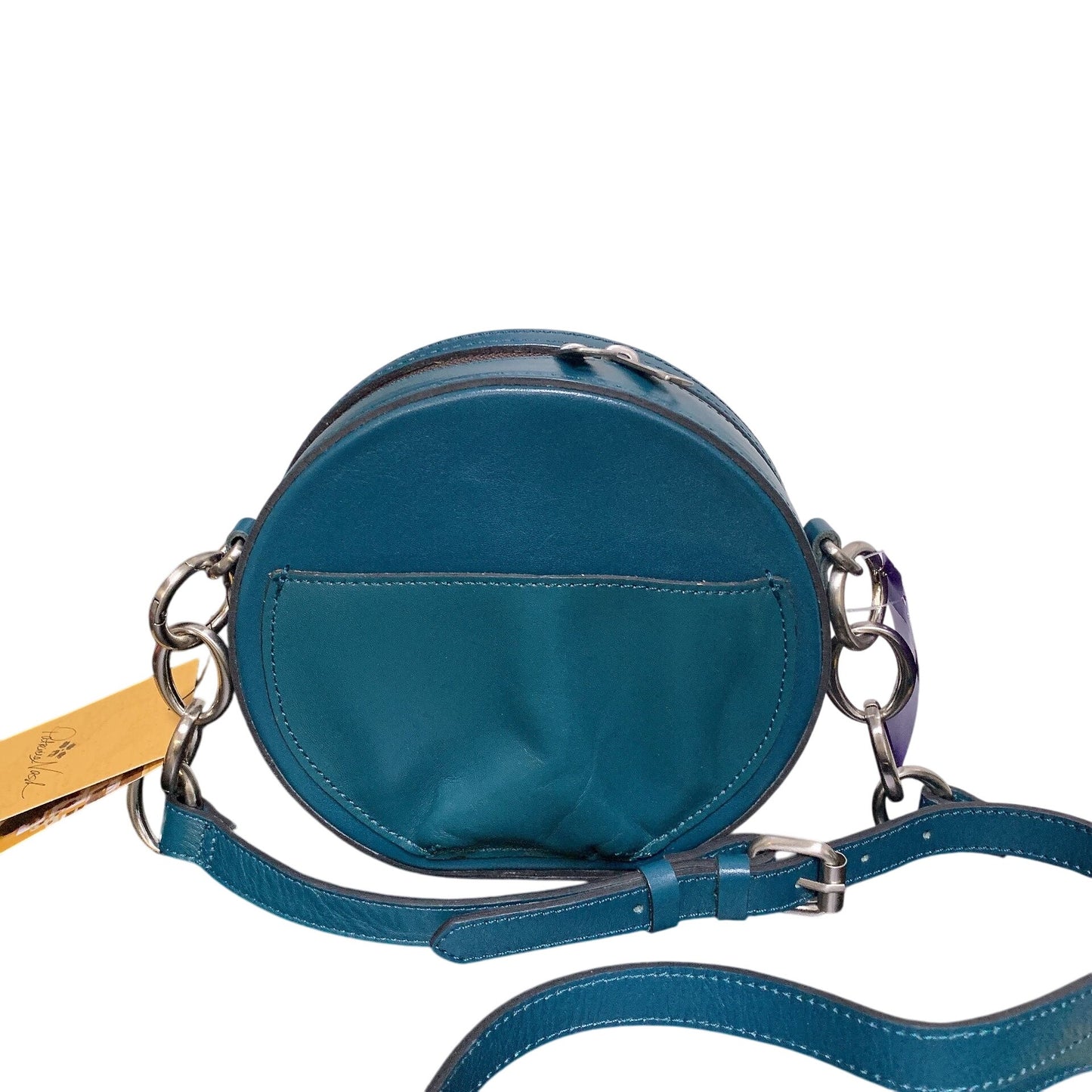 NWT Patricia Nash Blue Coral Leather Devonia Crossbody Bag Size Small