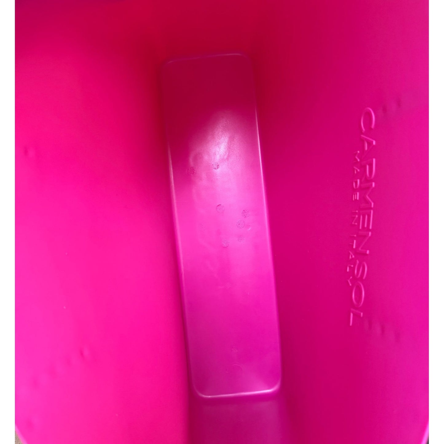 Carmen Sol Pink Studded Jelly Tote Bag With Heart Charm Made In Italy