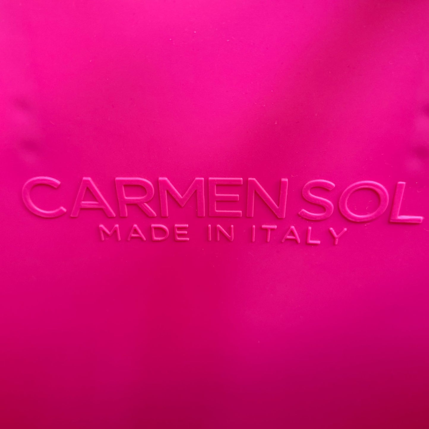 Carmen Sol Pink Studded Jelly Tote Bag With Heart Charm Made In Italy