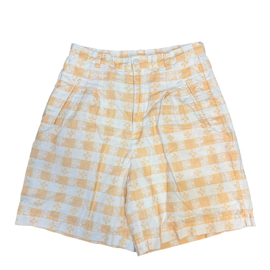 Rachel Antonoff Linen Blend Shorts Orange & White Size 2