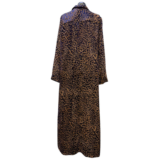 Soft Surroundings Leopard Print Button-Down Maxi Dress L