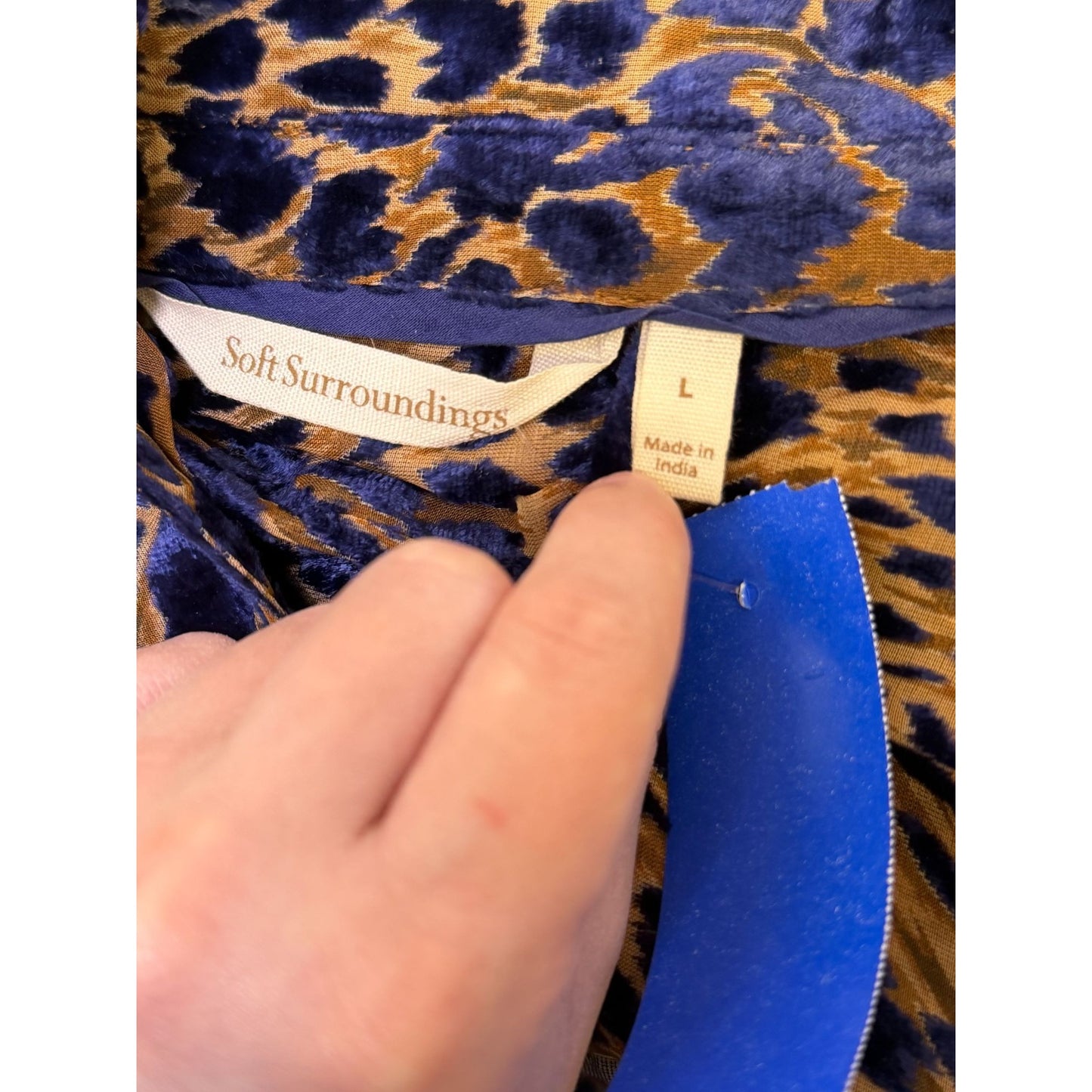 Soft Surroundings Leopard Print Button-Down Maxi Dress L