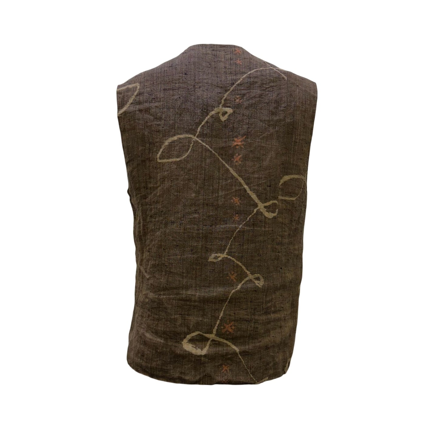 Asiatica Brown Open-Front Wrap Vest Size L