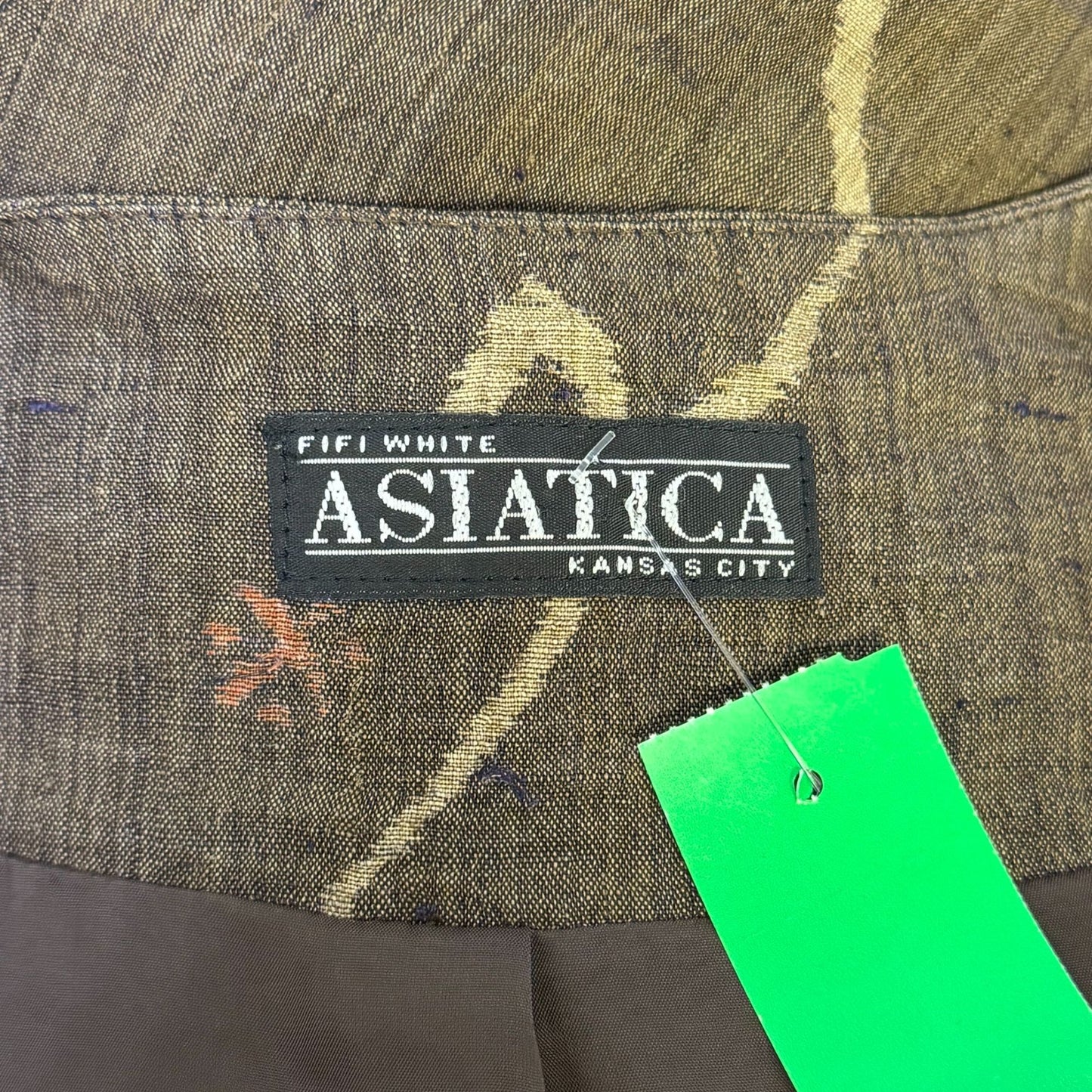 Asiatica Brown Open-Front Wrap Vest Size L