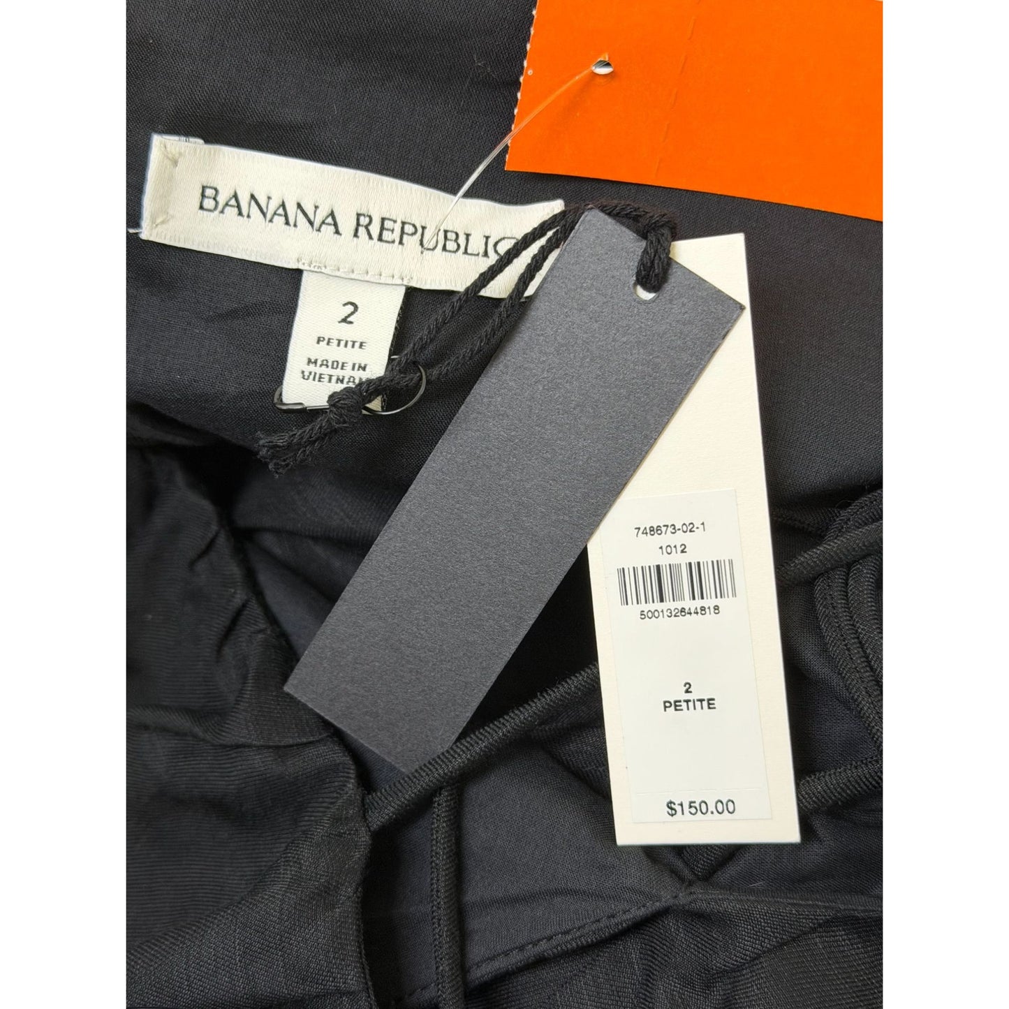 NWT Banana Republic Black Puff Sleeve Dress 2P