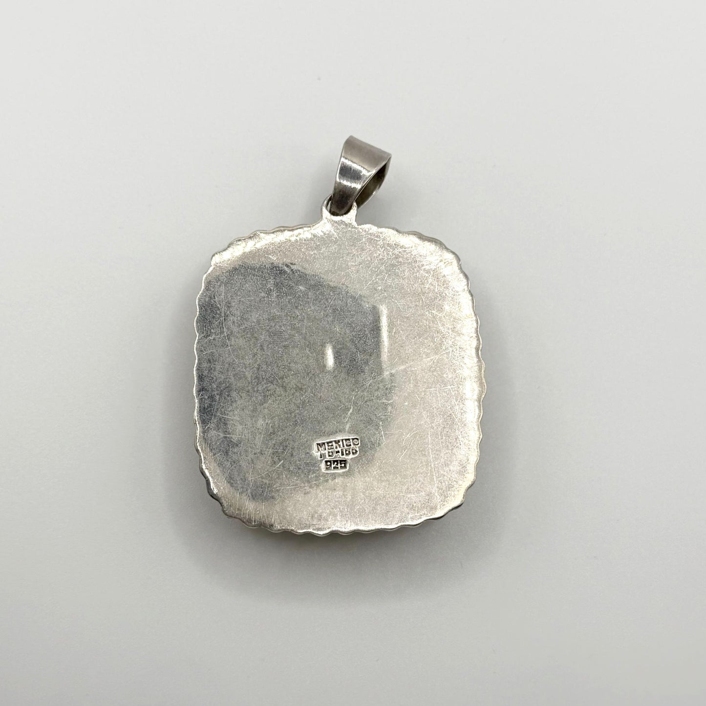 Vintage Taxco Mexico Amber 925 Sterling Silver Pendant