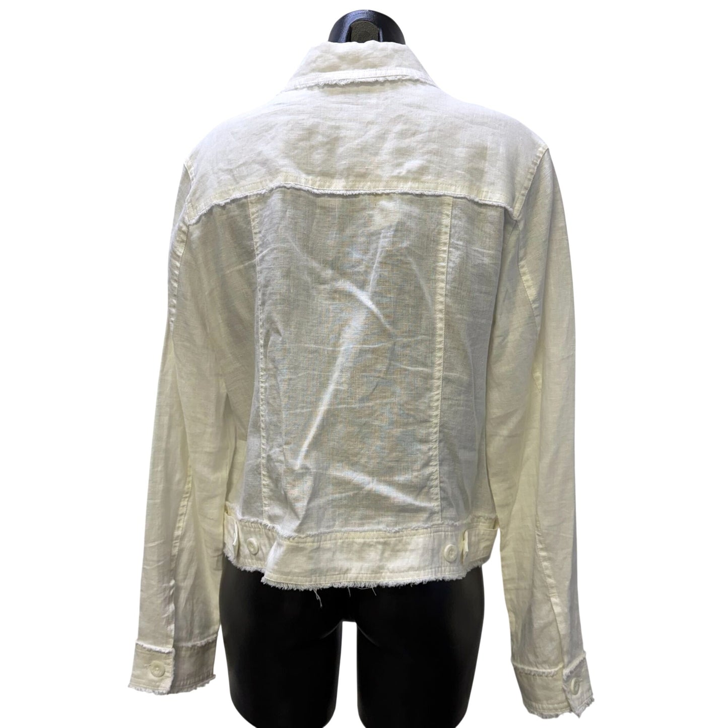 Tommy Bahama White Linen Jacket Button-Up L