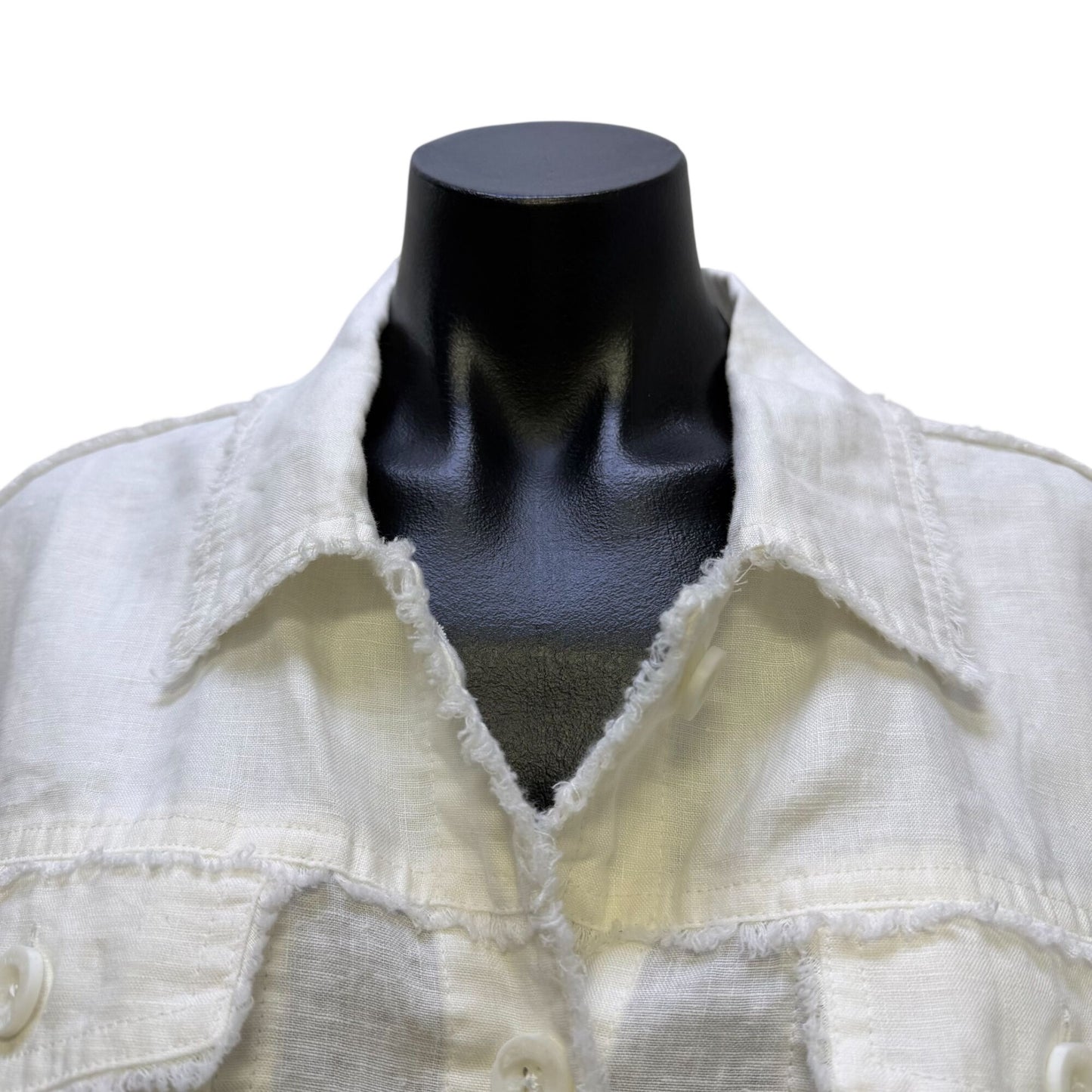 Tommy Bahama White Linen Jacket Button-Up L