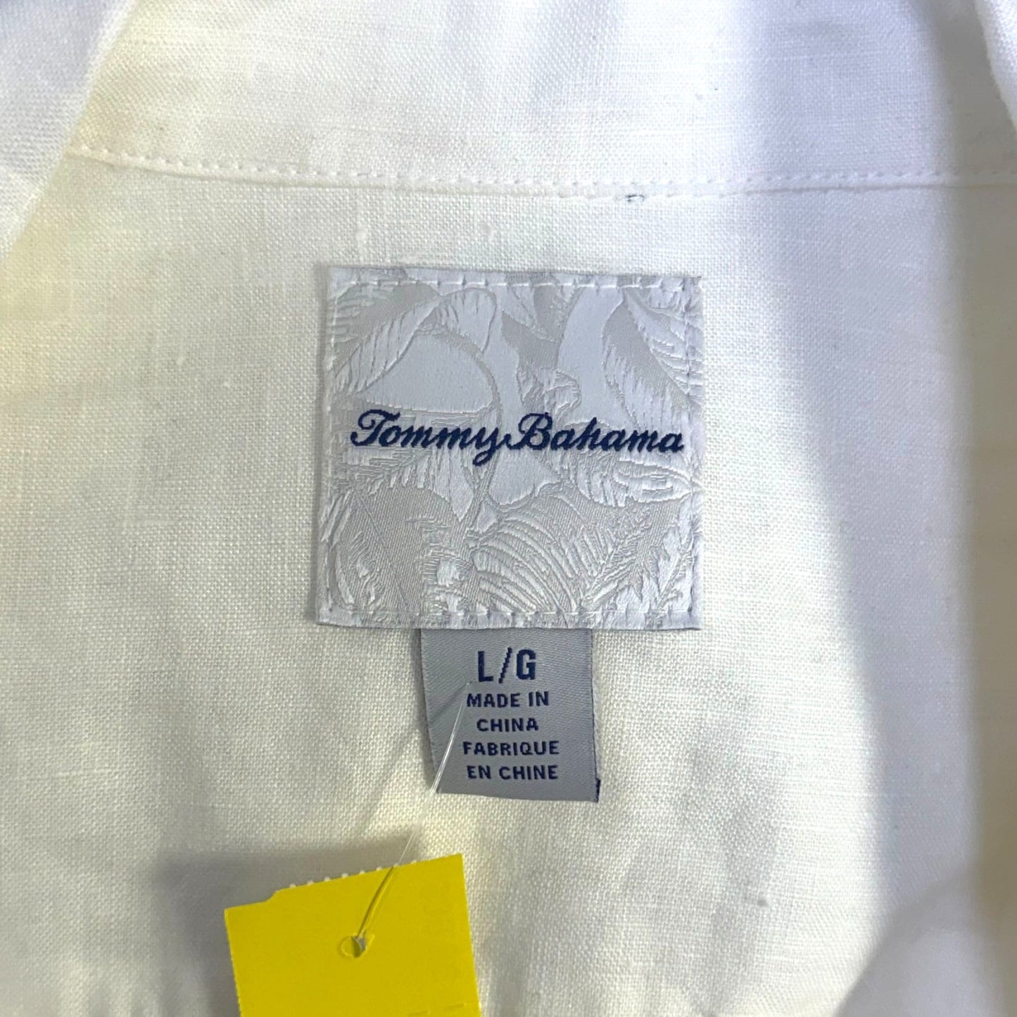 Tommy Bahama White Linen Jacket Button-Up L