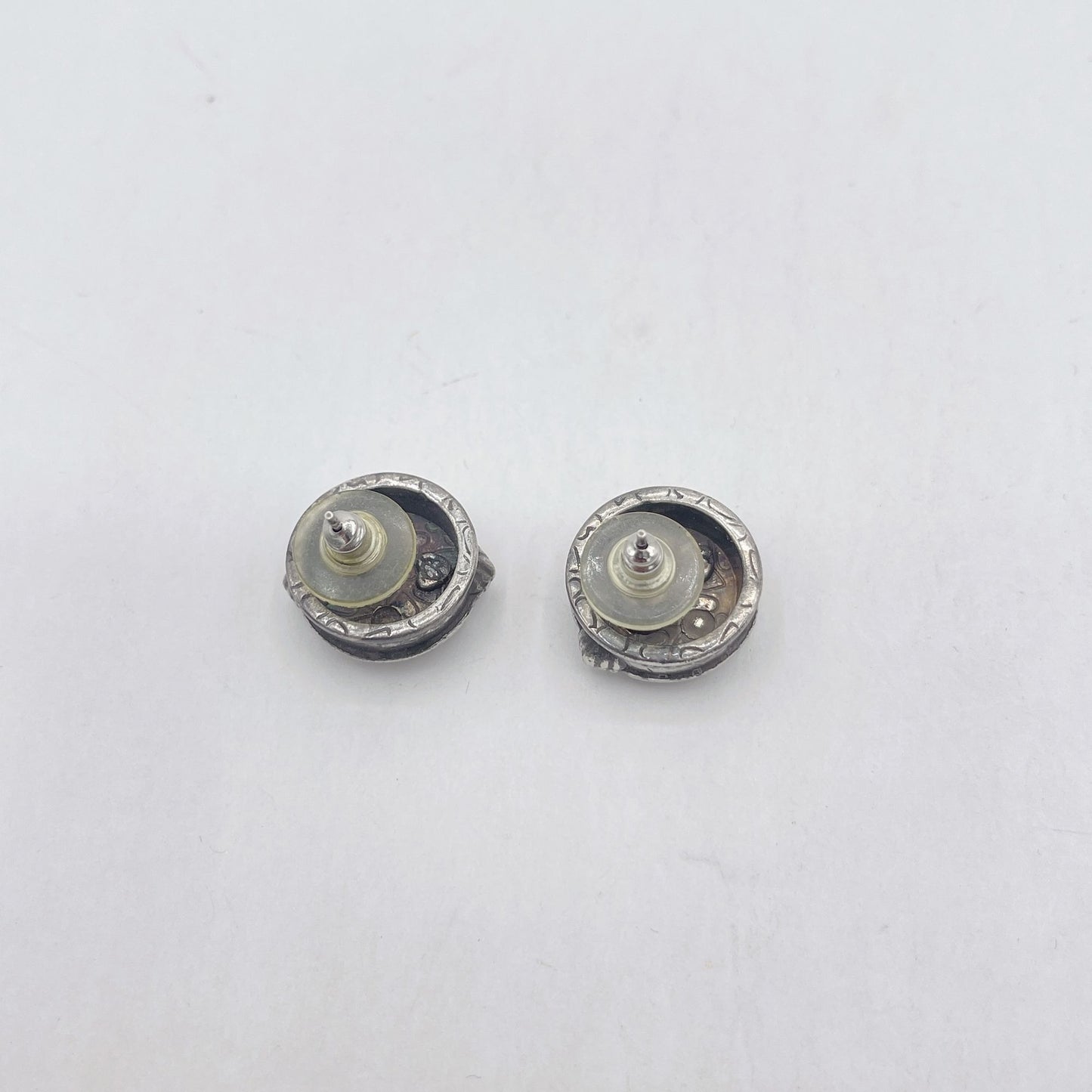 Brighton Silver Round Shape Stud Earrings Medium