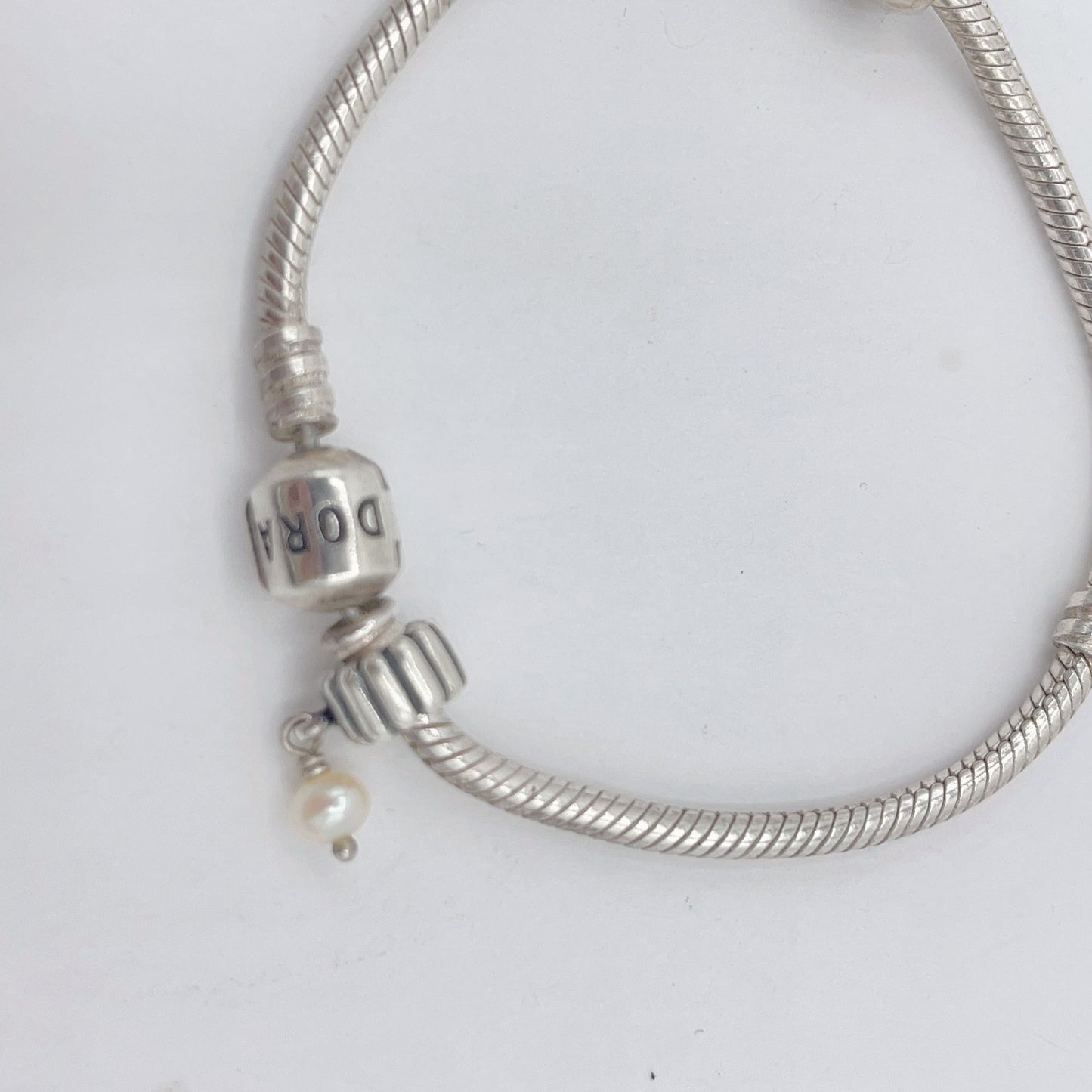 Pandora Retired Pig Head Charm Bracelet