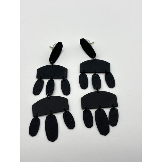Kendra Scott Emmet Drop Earrings Black Statement Jewelry