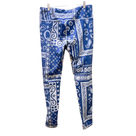 Double D Ranch Blue Bandana Print Leggings M