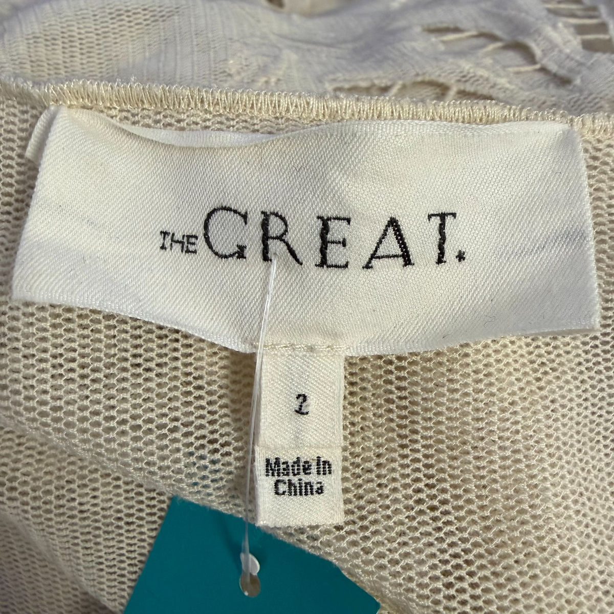 The GREAT Cream Embroidered Blouse Size 2