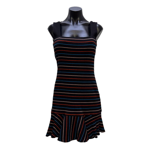 NWT Elliatt Clarina Dress Black Multi Striped Size S