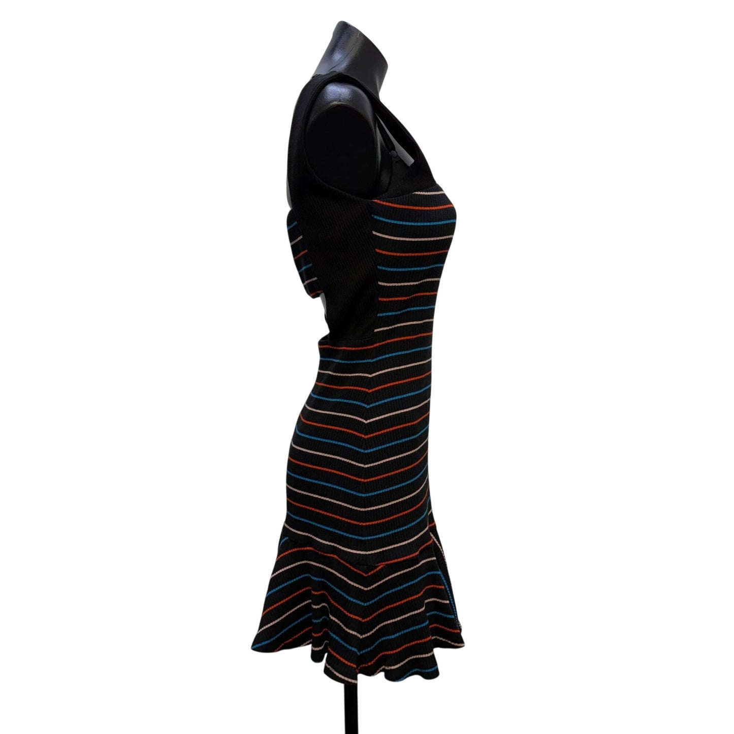 NWT Elliatt Clarina Dress Black Multi Striped Size S